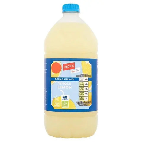 Jack's Double Strength Whole Lemon 1.5 Litre (Case of 8) - Honesty Sales U.K