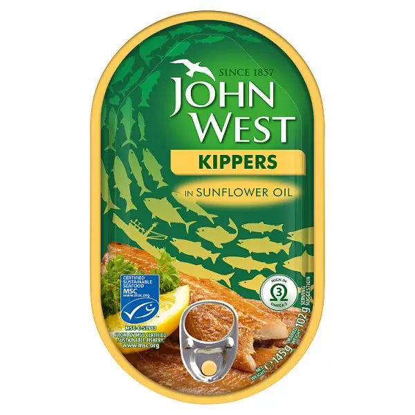 John West Kippers in Sunflower Oil 145g (Case of 10)  Honesty Sales U.K