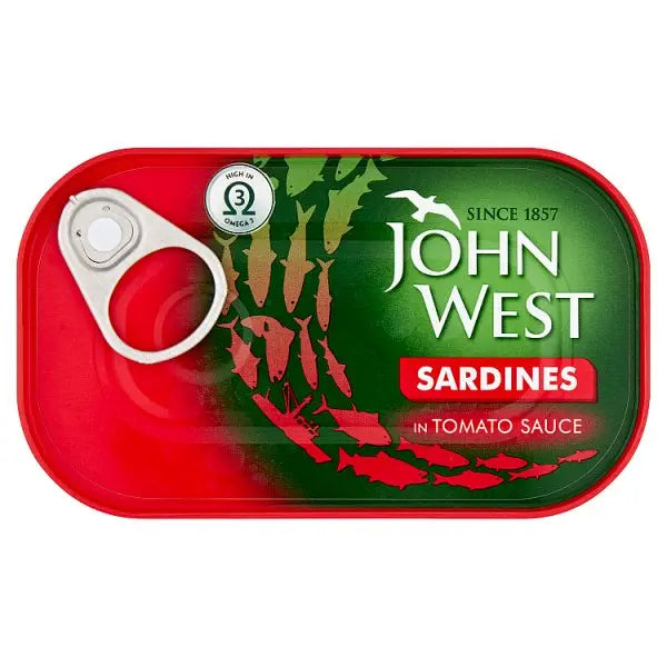 John West Sardines in Tomato Sauce 120g (Case of 12)  Honesty Sales U.K Main image