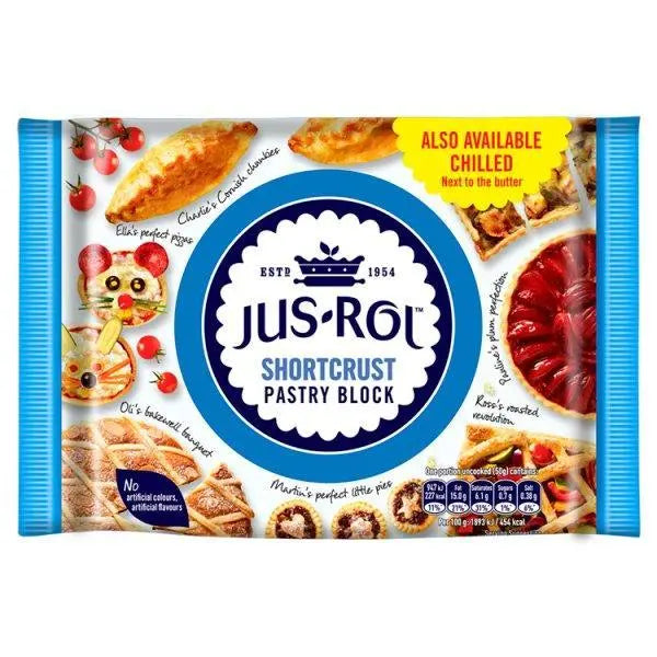 Jus-Rol Frozen Shortcrust Pastry Block 500g - Honesty Sales Main image
