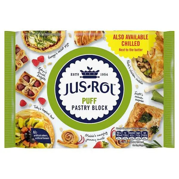 Jus-Rol Puff Pastry Block 500g - Honesty Sales Main image