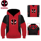 Kids Deadpool Cosplay Boys Hoodie Pullover Sweaters Christmas Sweatshirt Kidpool Dropshipman