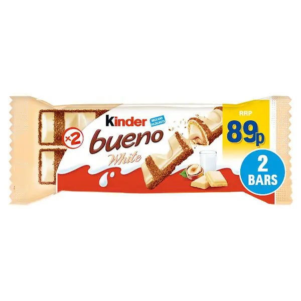 Kinder 2 Bueno White 39g (Case of 30)  Honesty Sales U.K