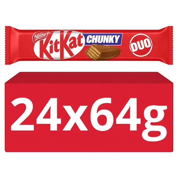 KitKat Chunky Duo Milk Chocolate Bar 64g (Case of 24)  Honesty Sales U.K