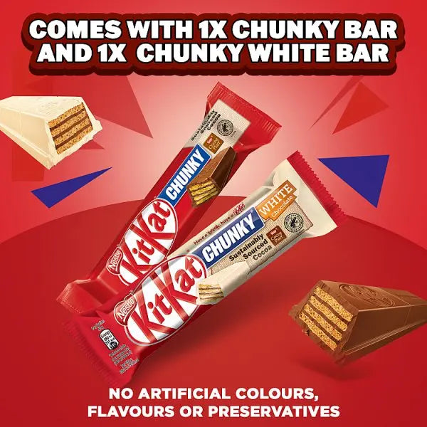 KitKat Chunky Milk & White Chocolate Giant Easter Egg 230g (Case of 4) Kitkat