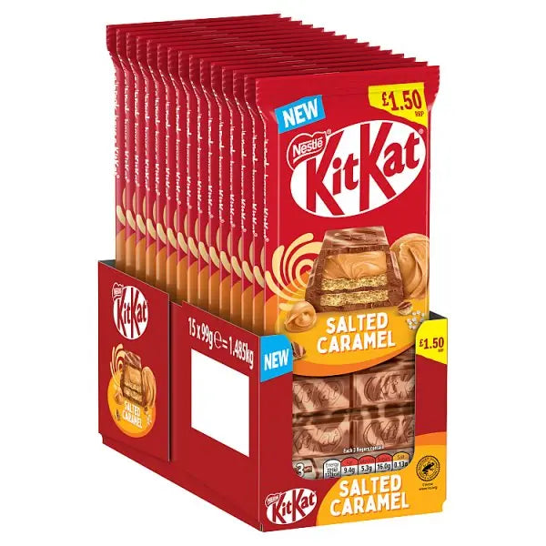 KitKat Salted Caramel Chocolate Sharing Bar 99g (Case of 15) Kitkat