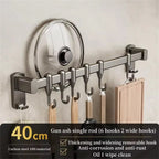 Kitchen Hook Punch-free Hanging Rod Spovel Hanger Row Hook Multifunctional Wall-mounted Storage Knife Holter  Honesty Sales U.K