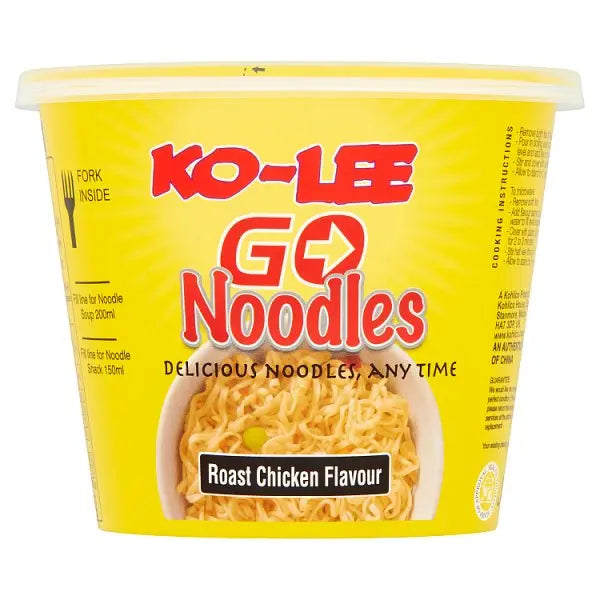 Ko-Lee Go Noodles Roast Chicken Flavour 65g (Case of 6) - Honesty Sales