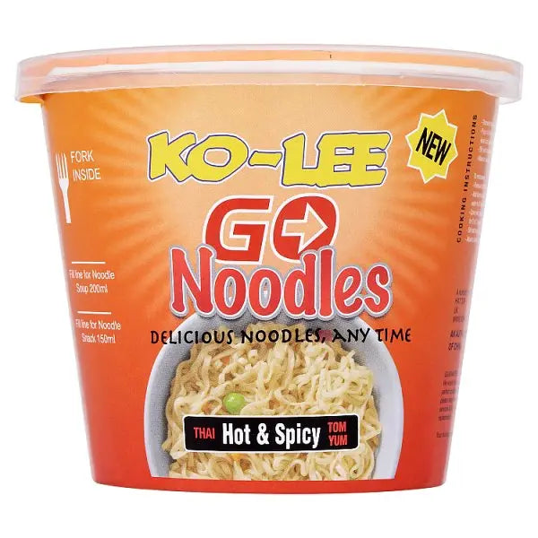 Ko-Lee Go Noodles Thai Hot & Spicy Tom Yum 65g (Case of 6) - Honesty Sales