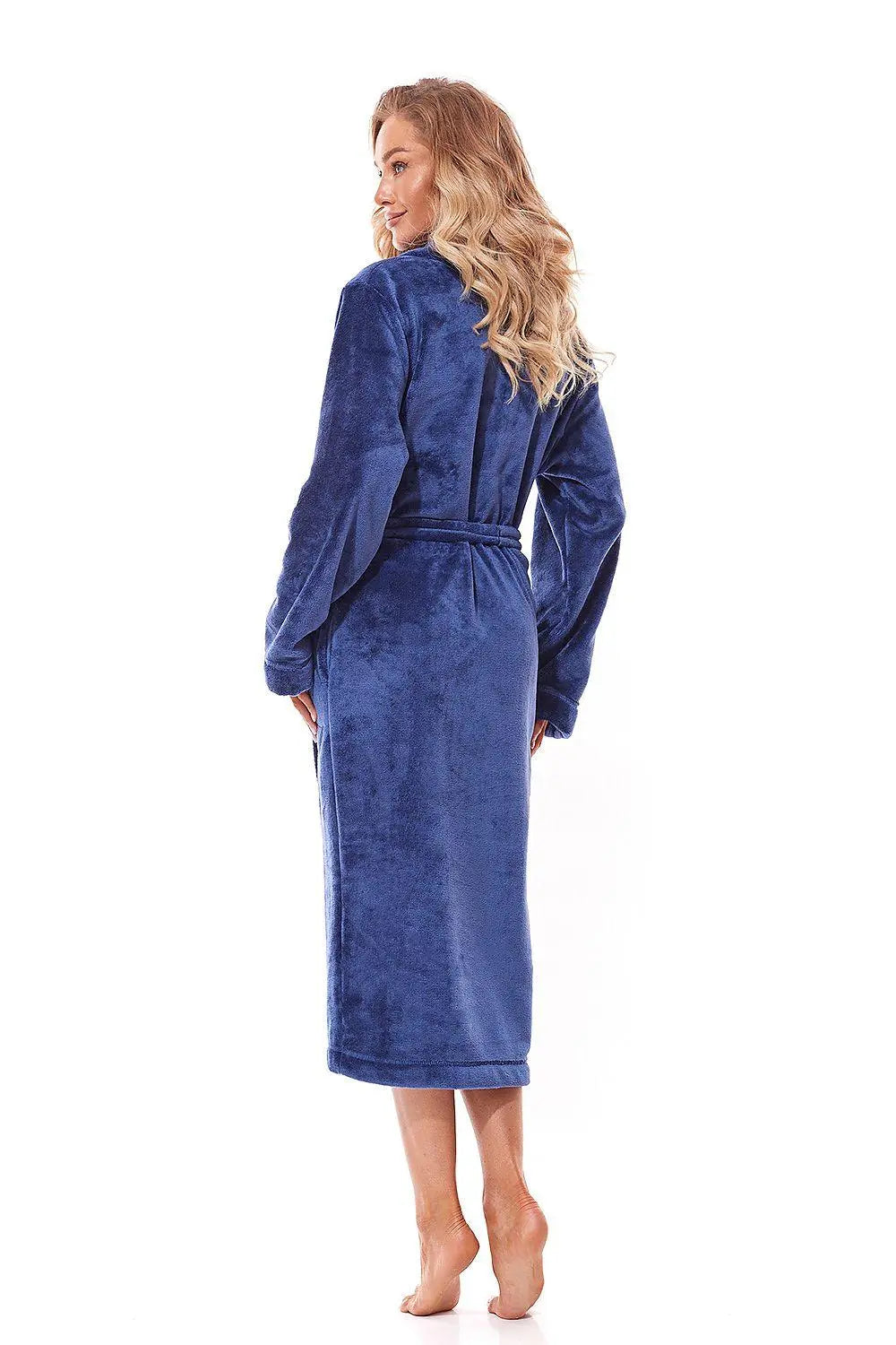 L&L collection smooth, shiny fabric long bathrobe Image secondaire du produit