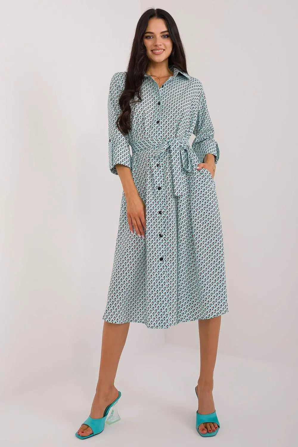 Lakerta flared cut shirt dress - Honesty Sales