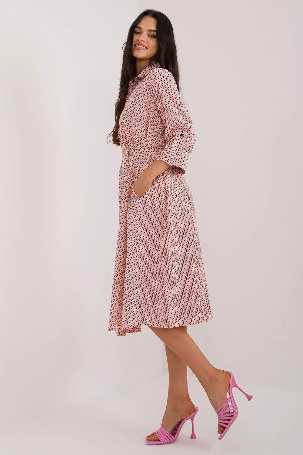 Lakerta flared cut shirt dress - Honesty Sales
