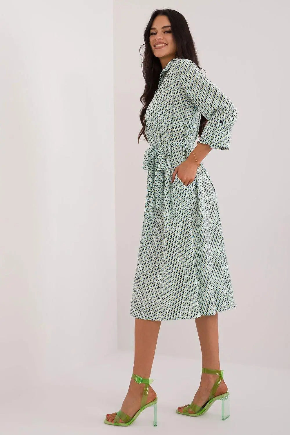 Lakerta flared cut shirt dress - Honesty Sales