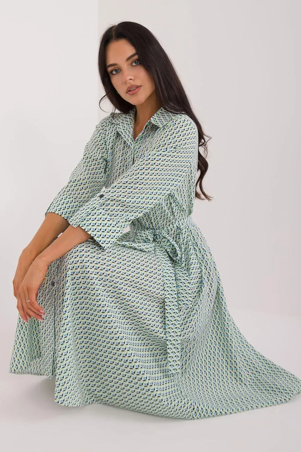 Lakerta flared cut shirt dress - Honesty Sales