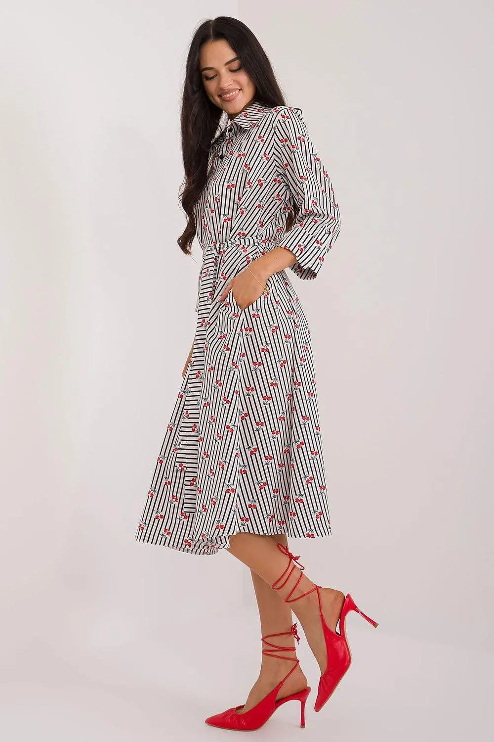 Lakerta flared cut shirt dress - Honesty Sales