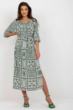 Lakerta simple midi cut summer boho daydress - Honesty Sales