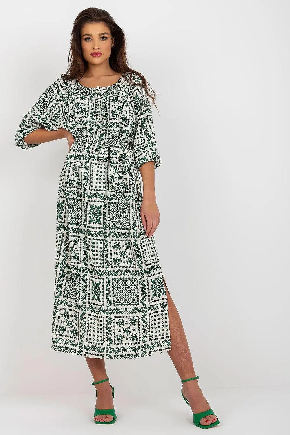 Lakerta simple midi cut summer boho daydress - Honesty Sales