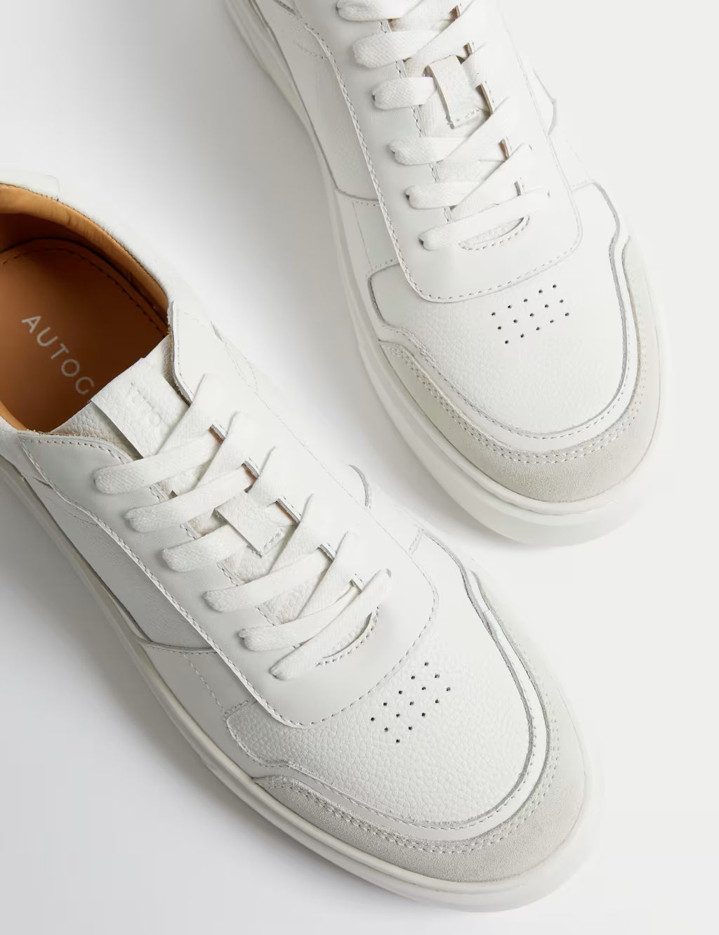 Leather Lace Up Performance Trainers with Freshfeet™ - Honesty Sales