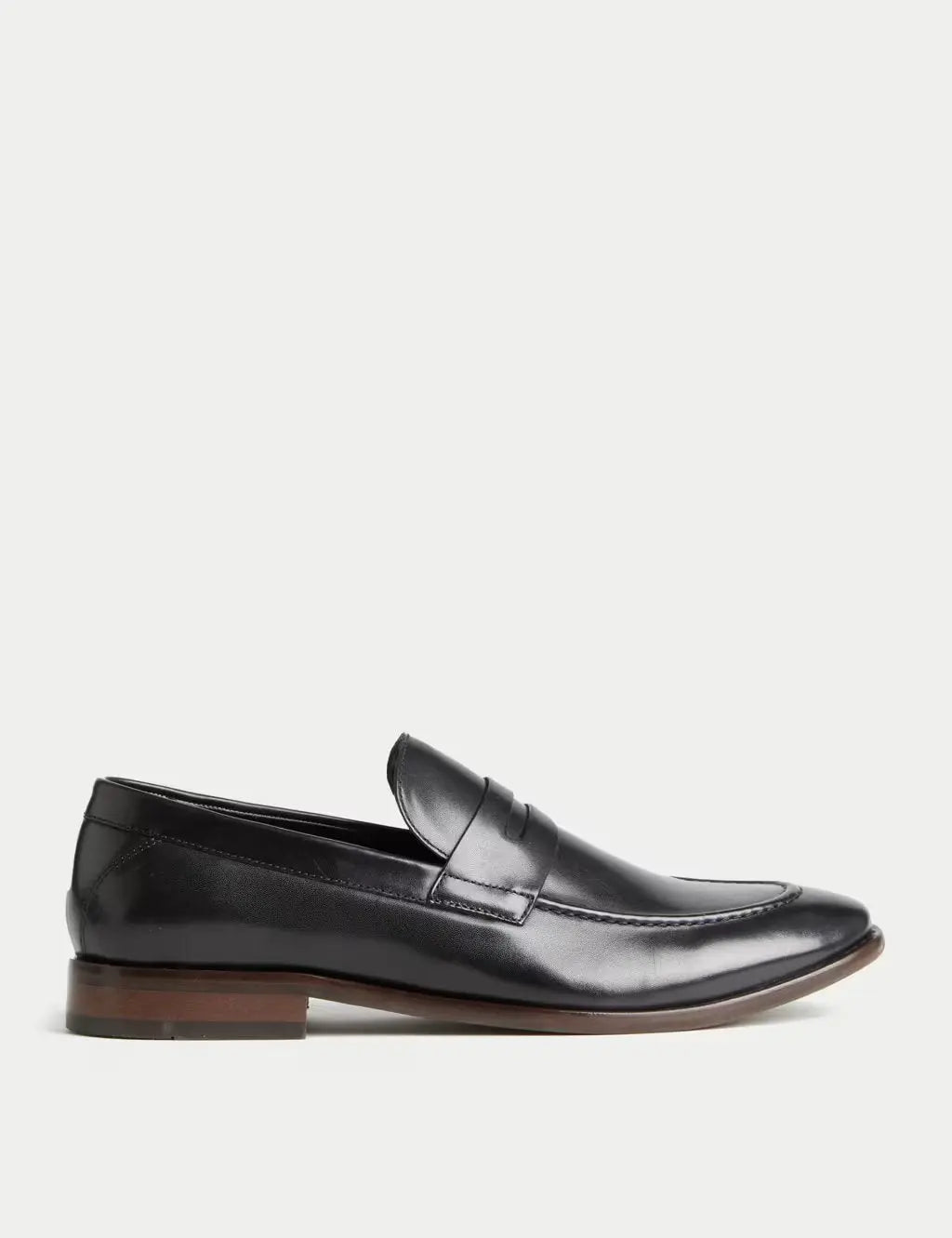 Leather Saddle Slip-On Loafers Honesty Sales