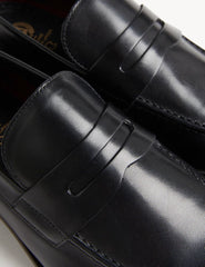 Leather Saddle Slip-On Loafers