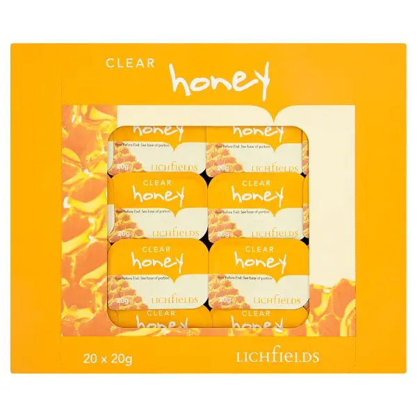 Lichfields Clear Honey Individual Portions 20 x 20g Lichfields