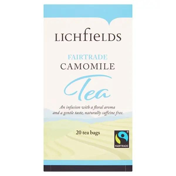 Lichfields Fairtrade Camomile 20 Tea Bags 30g - Honesty Sales