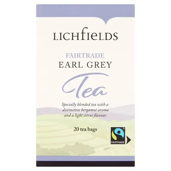 Lichfields Fairtrade Earl Grey 20 Tea Bags 40g - Honesty Sales Main image