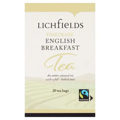Lichfields Fairtrade English Breakfast 20 Tea Bags 40g - Honesty Sales