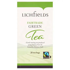 Lichfields Fairtrade Green Tea 20 Tea Bags 40g - Honesty Sales