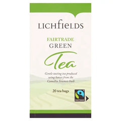 Lichfields Fairtrade Green Tea 20 Tea Bags 40g - Honesty Sales