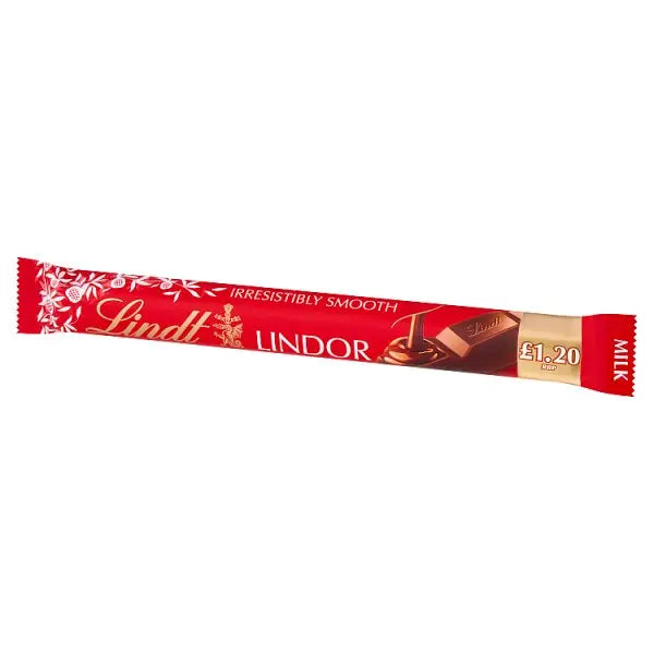 Lindt Lindor Milk Chocolate Treat Bar 38g (Case of 24)  Honesty Sales U.K