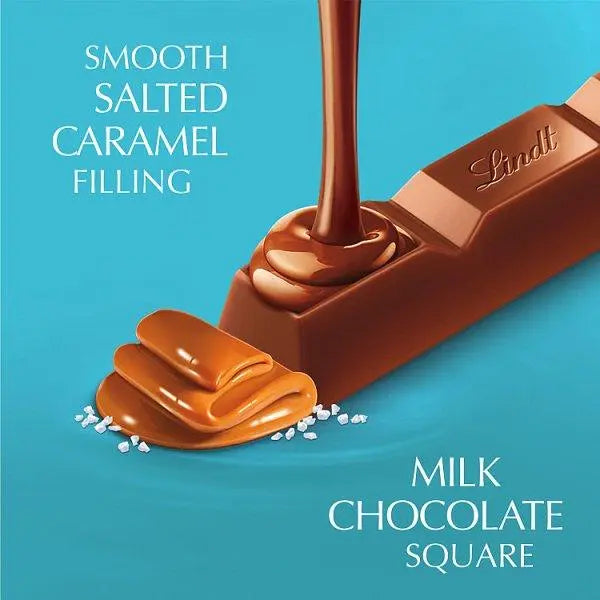 Lindt Lindor Salted Caramel Milk Chocolate Treat Bar 38g (Case of 24) - Honesty Sales U.K