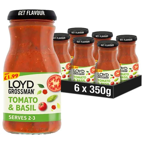 Loyd Grossman Tomato & Basil 350g (Case of 6) - Honesty Sales