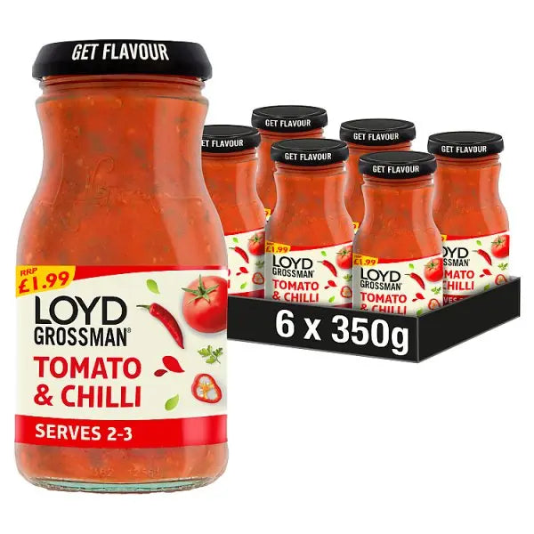 Loyd Grossman Tomato & Chilli Sauce 350g (Case of 6) - Honesty Sales