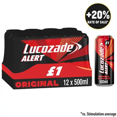 Lucozade Alert Original Energy Drink 500ml (Case of 12) - Honesty Sales