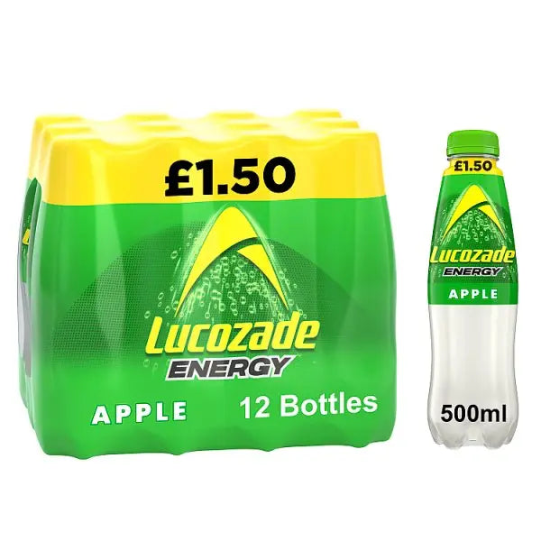 Lucozade Energy Drink Apple 500ml (Case of 12) - Honesty Sales Main image