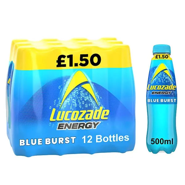 Lucozade Energy Drink Blue Burst 500ml (Case of 12) - Honesty Sales