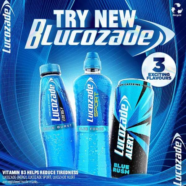 Lucozade Sport Drink Blue Force 500ml (Case of 12)  Honesty Sales U.K
