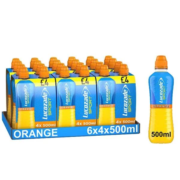 Lucozade Sport Drink Orange 4x500ml (Case of 6)  Honesty Sales U.K