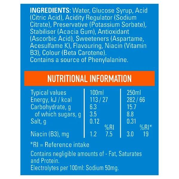 Lucozade Sport Drink Orange 4x500ml (Case of 6)  Honesty Sales U.K