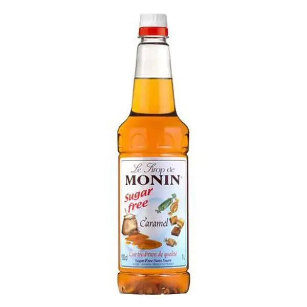 MONIN Caramel Sugar Free Syrup 1L - Honesty Sales U.K Main image