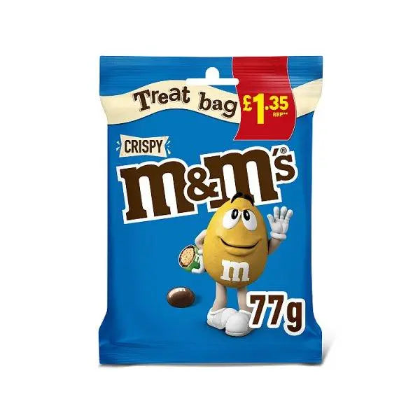 M&M's Crispy Milk Chocolate Bites Treat Bag 77g (Case of 16) - Honesty Sales U.K Image principale du produit