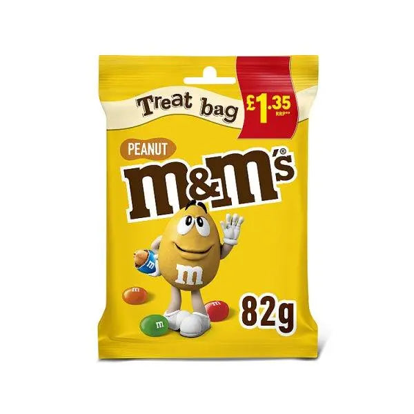 M&M's Crunchy Peanut & Milk Chocolate Bites Treat Bag 82g (Case of 16) - Honesty Sales U.K