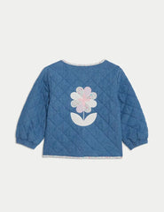 M&S Cotton Rich Denim Quilted Jacket (0-3 Yrs) - Honesty Sales