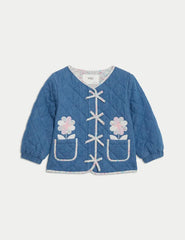 M&S Cotton Rich Denim Quilted Jacket (0-3 Yrs) - Honesty Sales