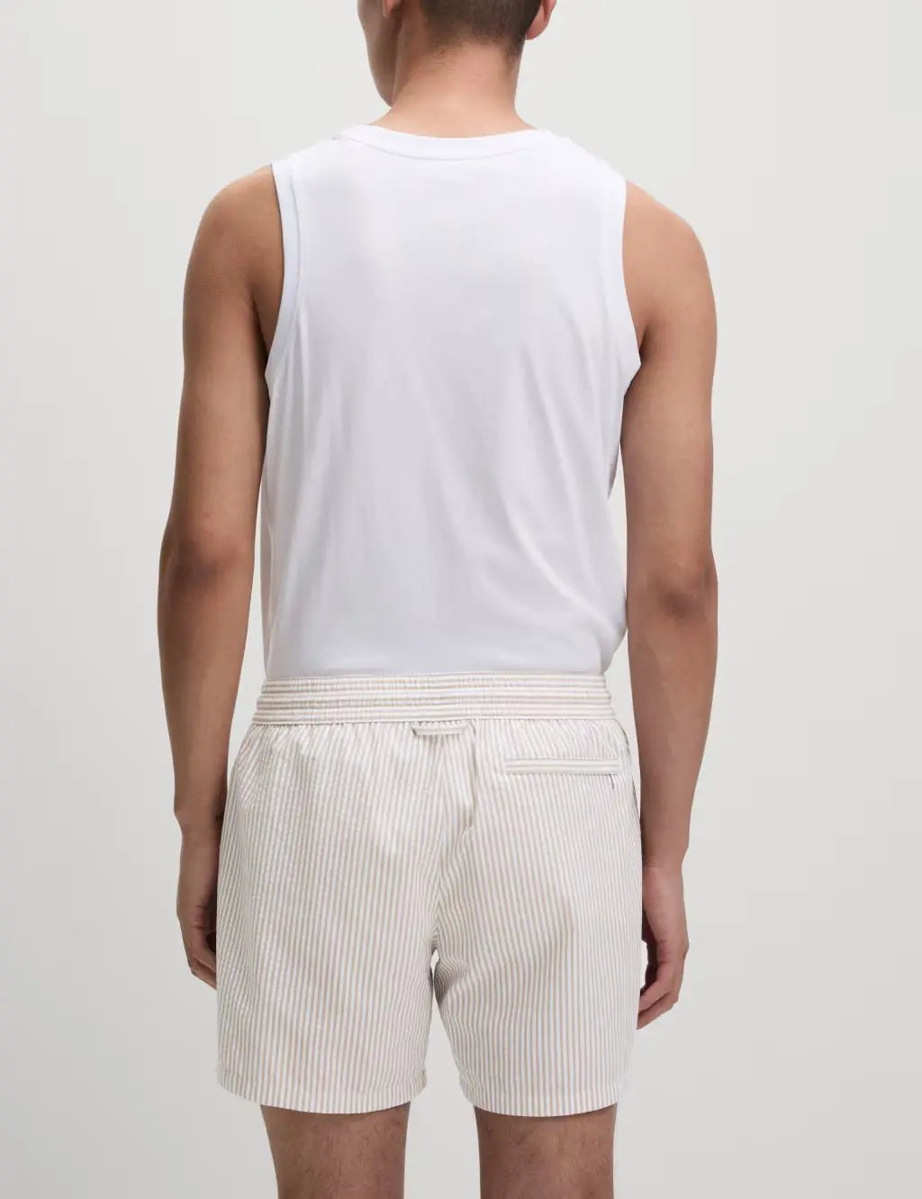 M&S Cotton Rich Seersucker Striped Swim Shorts - Honesty Sales