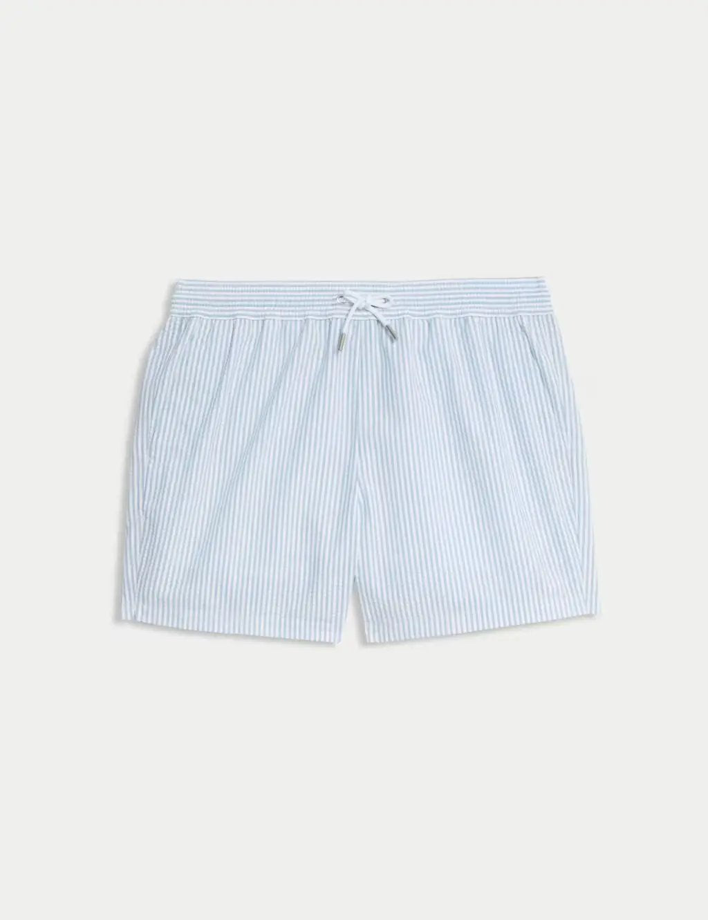 M&S Cotton Rich Seersucker Striped Swim Shorts - Honesty Sales