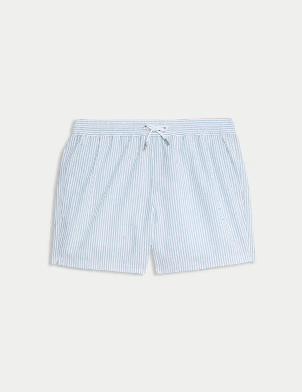 M&S Cotton Rich Seersucker Striped Swim Shorts - Honesty Sales