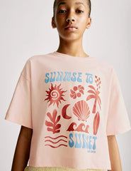 M&S Cotton Rich Sunrise to Sunset T-Shirt (6-16 Yrs) - Honesty Sales