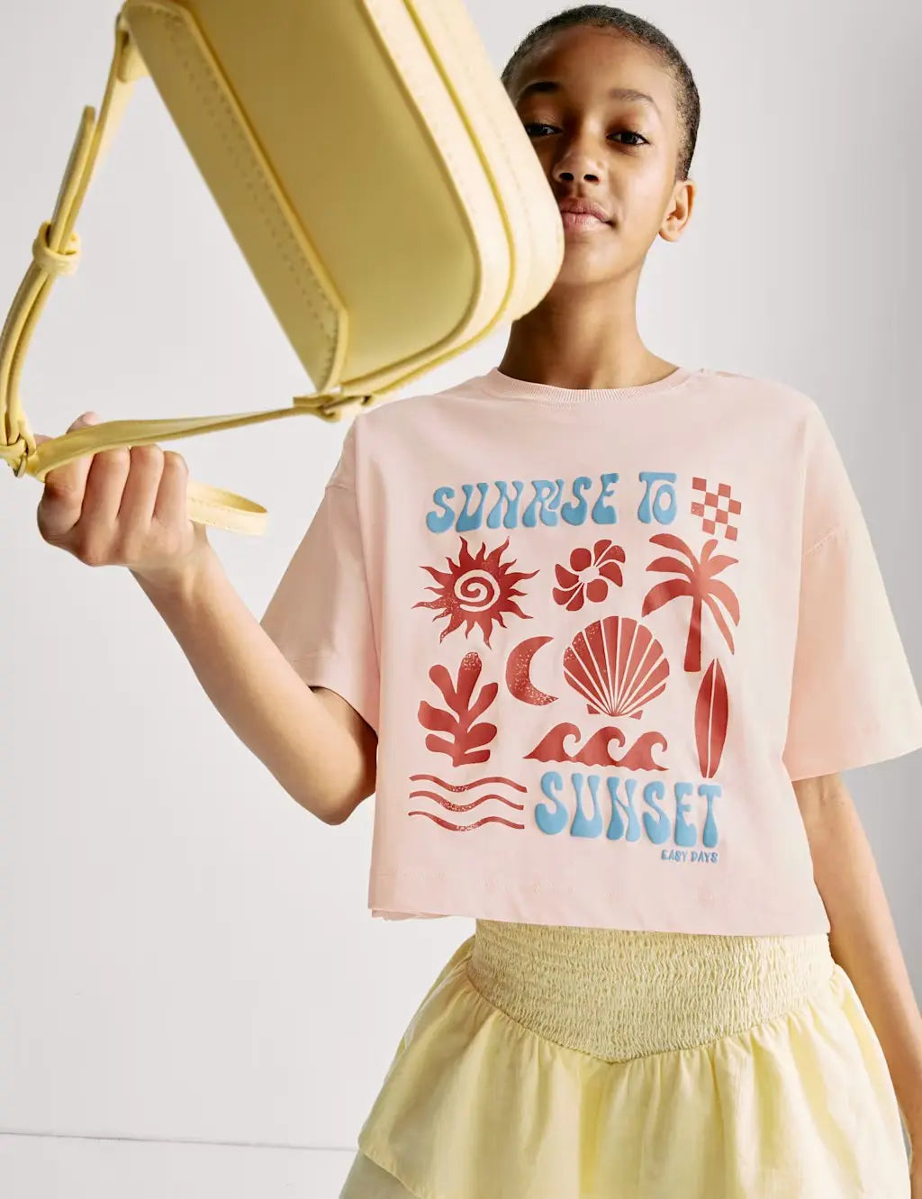 M&S Cotton Rich Sunrise to Sunset T-Shirt (6-16 Yrs) - Honesty Sales